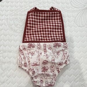 6 months Texas A&M Checkered and Printed onsie